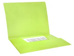 Chemise liderpapel polypropylene dos flexible a4 210x297mm 4/10e 3 rabats 100f elastique jaune fluo opaque