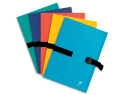 Chemise oxford clip'n go carte documents a4 extensible 130mm fermeture clip coloris assortis