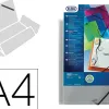 Chemise oxford polyvision polypropylène transparent 5/10e grain lisse 3 rabats élastique poche personnalisation incolore