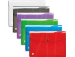 Chemise pochette oxford hawaï polypropylène translucide a4 297x210m coloris assortis