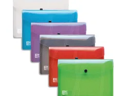 Chemise pochette oxford hawaï polypropylène translucide a5 210x148mm coloris assortis