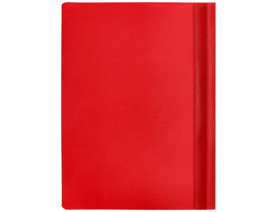 Chemise présentation q-connect à lamelles polypropylène 18/100e document perforé a4 30f porte-étiquette coloris rouge