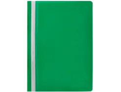 Chemise présentation q-connect à lamelles polypropylène 18/100e document perforé a4 30f porte-étiquette coloris vert