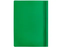 Chemise présentation q-connect à lamelles polypropylène 18/100e document perforé a4 30f porte-étiquette coloris vert