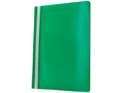 Chemise présentation q-connect à lamelles polypropylène 18/100e document perforé a4 30f porte-étiquette coloris vert