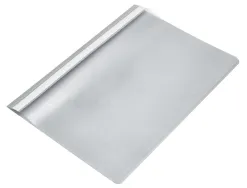 Chemise présentation q-connect à lamelles polypropylène 18/100e document perforé a4 30f porte-étiquette coloris gris