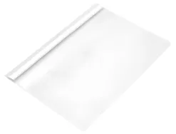 Chemise présentation q-connect à lamelles polypropylène 18/100e document perforé a4 30f porte-étiquette coloris blanc