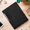 Chemise q-connect carte lustrée 375g pour documents a4 320x243mm 3 rabats coloris noir