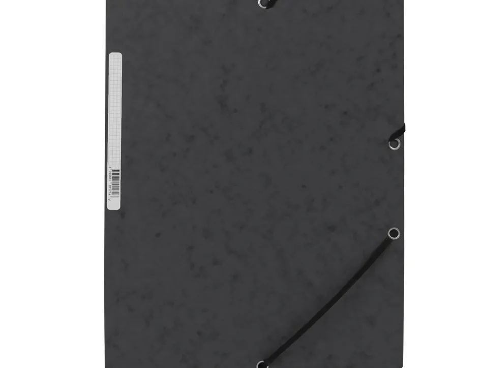 Chemise q-connect carte lustrée 375g pour documents a4 320x243mm 3 rabats coloris noir