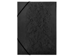 Chemise q-connect carte lustrée 375g pour documents a4 320x243mm 3 rabats coloris noir
