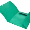 Chemise q-connect carte lustrée 375g pour documents a4 320x243mm 3 rabats coloris vert