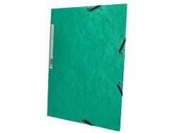 Chemise q-connect carte lustrée 375g pour documents a4 320x243mm 3 rabats coloris vert