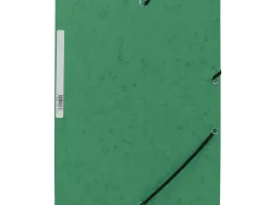 Chemise q-connect carte lustrée 375g pour documents a4 320x243mm 3 rabats coloris vert