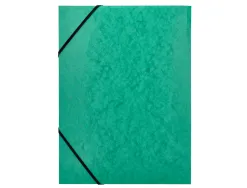 Chemise q-connect carte lustrée 375g pour documents a4 320x243mm 3 rabats coloris vert