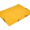 Chemise q-connect carte lustrée 375g pour documents a4 320x243mm 3 rabats coloris jaune