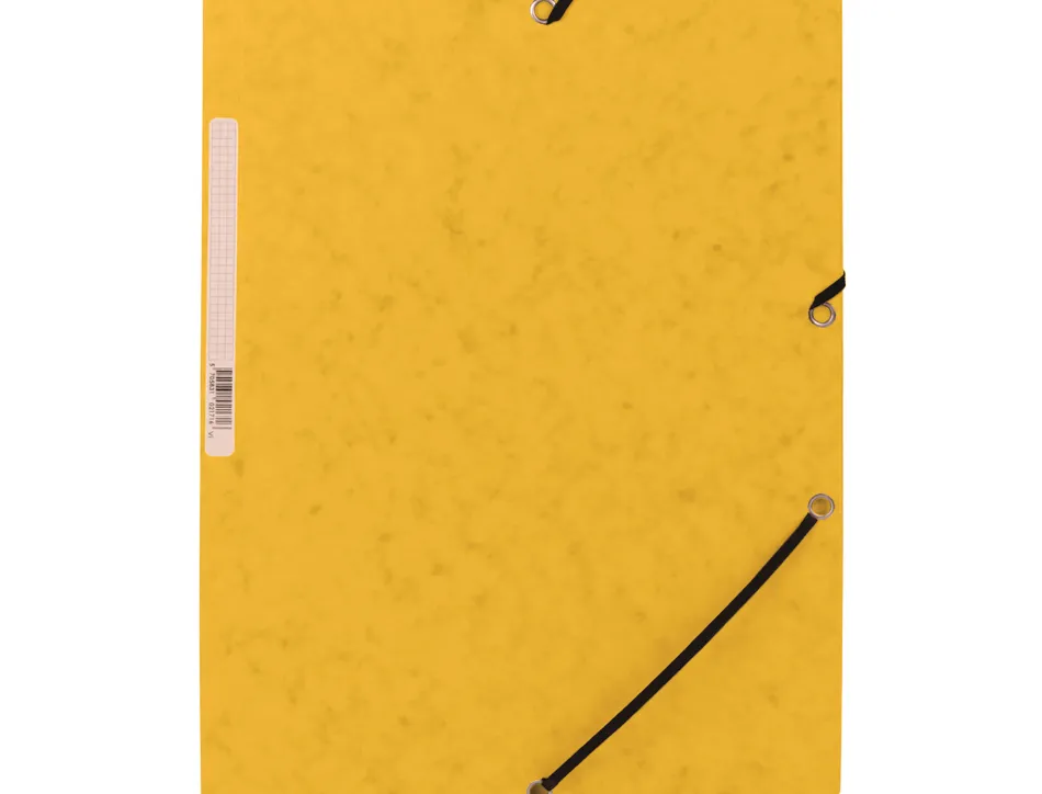 Chemise q-connect carte lustrée 375g pour documents a4 320x243mm 3 rabats coloris jaune