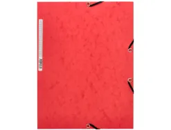 Chemise q-connect carte lustrée 375g pour documents a4 320x243mm 3 rabats coloris assortis