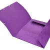 Chemise q-connect carte lustrée 375g pour documents a4 320x243mm 3 rabats coloris violet