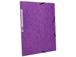 Chemise q-connect carte lustrée 375g pour documents a4 320x243mm 3 rabats coloris violet
