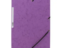 Chemise q-connect carte lustrée 375g pour documents a4 320x243mm 3 rabats coloris violet