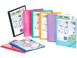 Chemise viquel 3 rabats a4 personnalisable polypropylene essentiel recycle coloris assortis