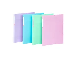 Chemise viquel 3 rabats rainbow pastel pp a3 fermeture elastique coloris aleatoire
