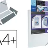 Chemise viquel coolbox polypropylène dos rigide 30mm rabats 250x330mm personnalisable fermeture élastique coloris blanc