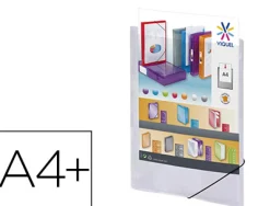 Chemise viquel propyglass 5/10e personnalisable 3 rabats 245x322mm fermeture élastique coloris incolore