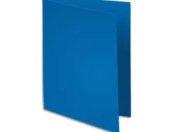 Chemises flash exacompta 220 g recyclées coloris bleu foncé paquet 100
