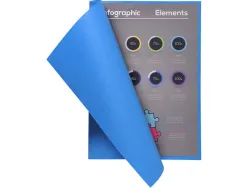 Chemises flash exacompta 220 g recyclées coloris bleu foncé paquet 100
