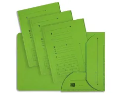 Chemises oxford hv ultimate · kraft 240 g · format a4 · 2 rabats · coloris vert vif · paquet de 25