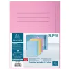 Chemises pre-imprimees 3 rabats exacompta super 250 carte 210 grammes rose paquet de 50