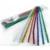 Chenille innspiro brins diametre 6mm longueur 30 cm coloris scintillants irises lot de 25 unites