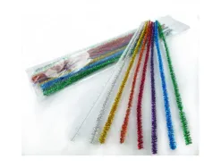 Chenille innspiro brins diametre 6mm longueur 30 cm coloris scintillants irises lot de 25 unites