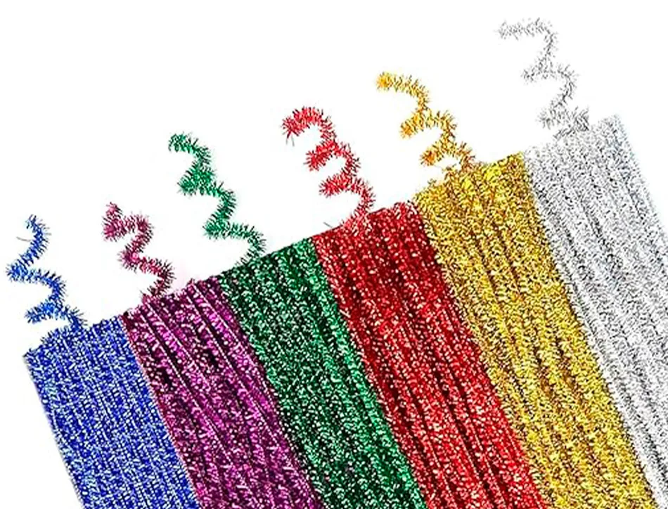Chenilles liderpapel 30 cm de couleurs brillantes assorties sachet de 100 unites