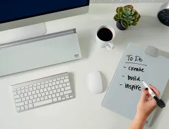 Chevalet bureau bloc notes en verre format a4 215x320x170mm