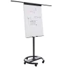 Chevalet conference juvenilia metal pied mobile sur roulette colorie blanc et noir