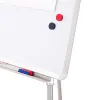 Chevalet conférence q-connect tableau magnétique 85x60cm cadre plastique pince bloc papier auget porte-marqueurs