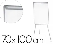 Chevalet conférence q-connect tableau magnétique 85x60cm cadre plastique pince bloc papier auget porte-marqueurs