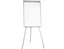 Chevalet conférence q-connect tableau laminé 70x100cm cadre plastique pince bloc papier auget porte-marqueurs