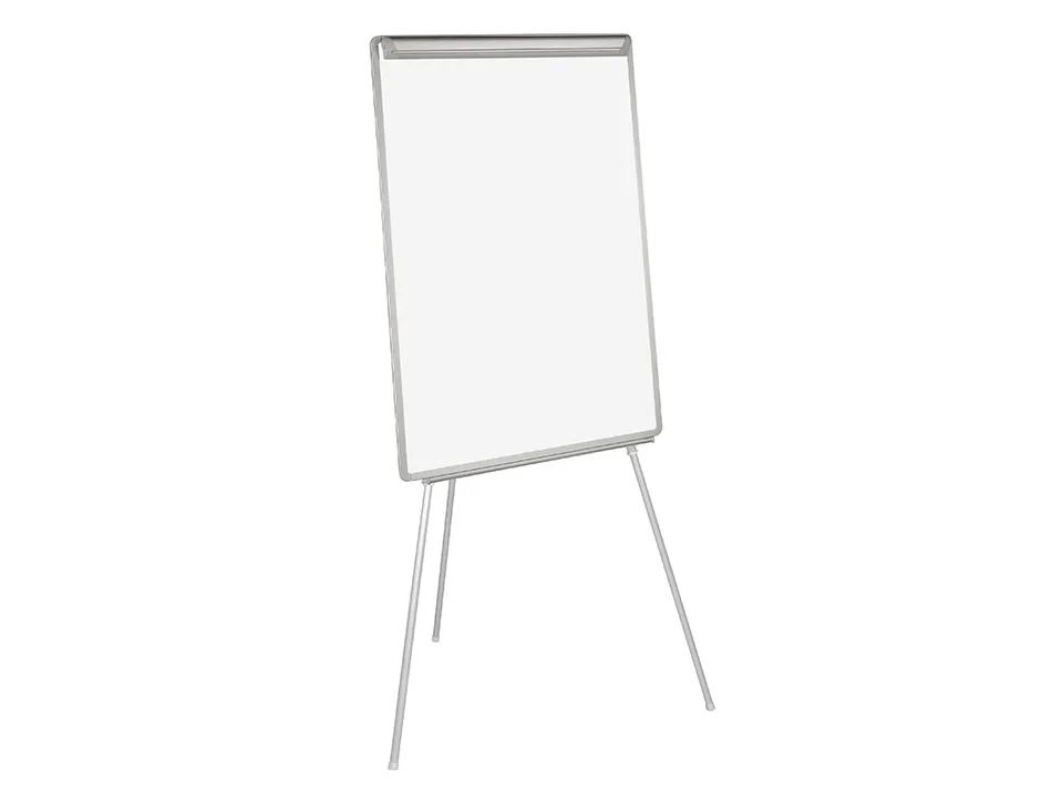 Chevalet conférence q-connect tableau laminé 70x100cm cadre plastique pince bloc papier auget porte-marqueurs