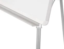 Chevalet conférence q-connect tableau laminé 85x60cm cadre plastique pince bloc papier auget porte-marqueurs