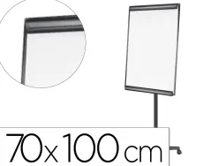Chevalet conférence q-connect tableau magnétique 70x100cm cadre aluminium pince bloc papier auget porte-marqueurs roues