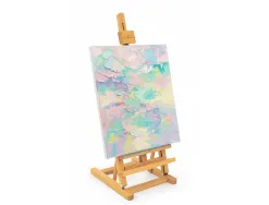 Chevalet de table liderpapel en bois de pin vernis 80x27,50x30 cm certifie fsc