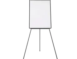 Chevalet q-connect économique fond mélaminé tableau effaçable sec 70x100cm auget barette pivotante hauteur maximum 2m