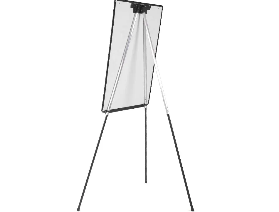 Chevalet q-connect économique fond mélaminé tableau effaçable sec 70x100cm auget barette pivotante hauteur maximum 2m