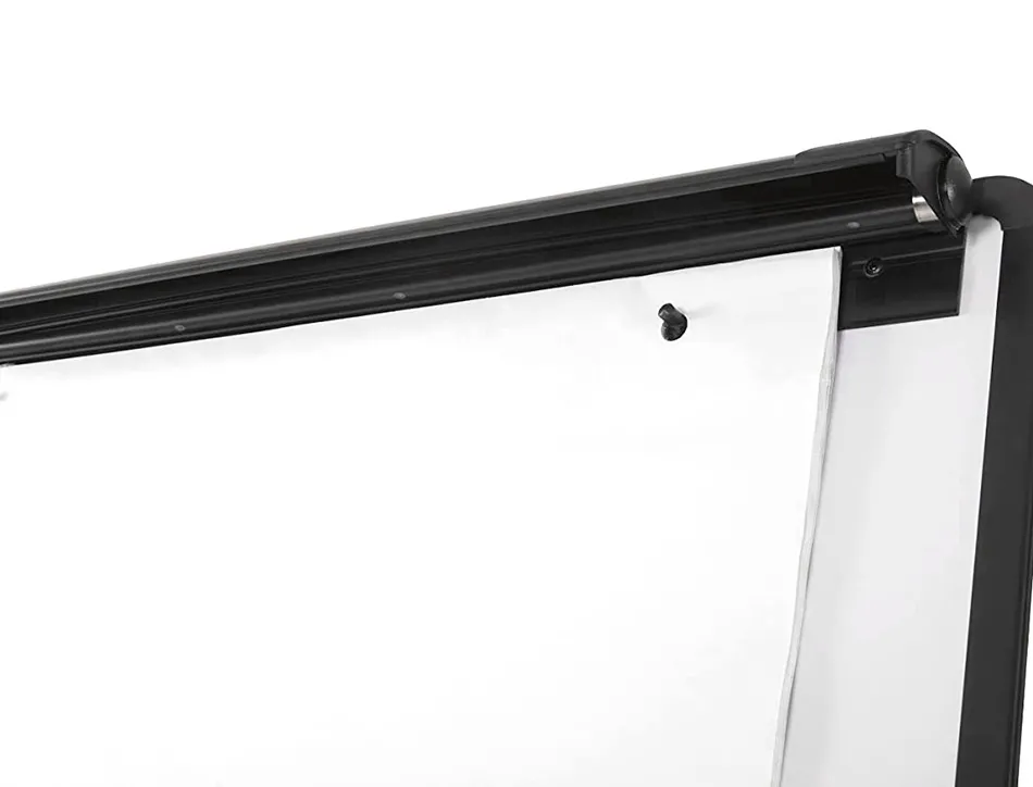 Chevalet q-connect économique fond mélaminé tableau effaçable sec 70x100cm auget barette pivotante hauteur maximum 2m