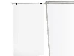 Chevalet q-connect extensions latérales surface mélaminée effaçable 70x100cm cadre aluminium auget porte-marqueurs
