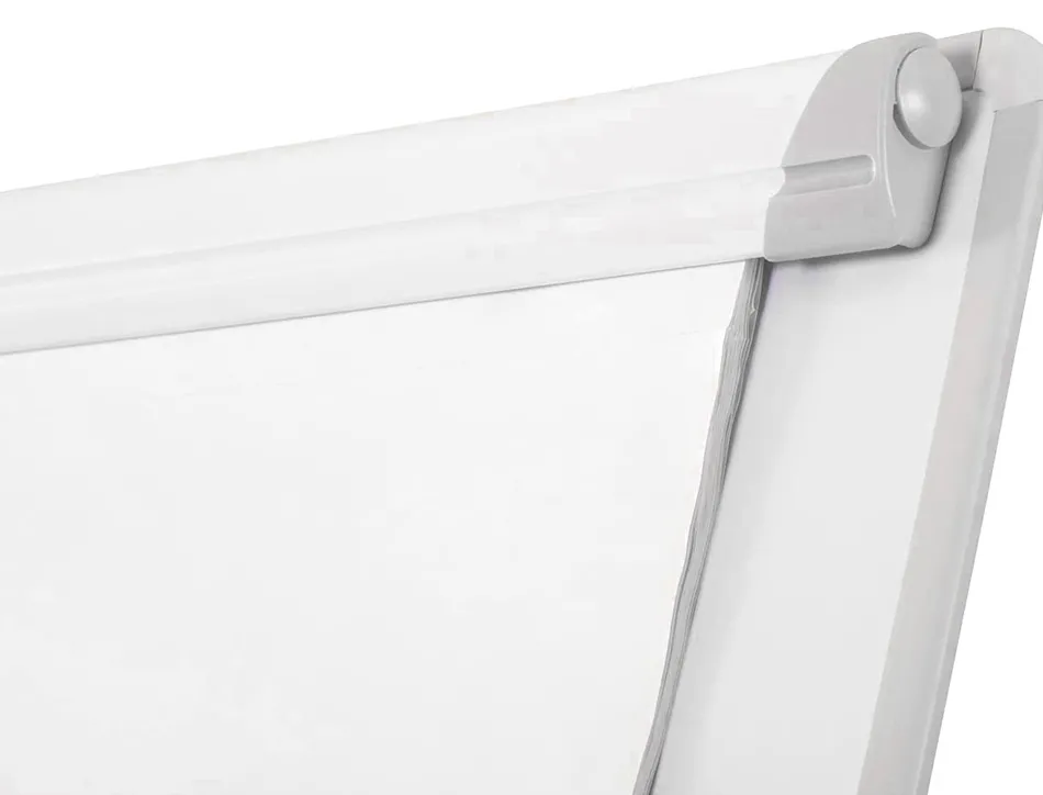 Chevalet q-connect extensions latérales surface mélaminée effaçable 70x100cm cadre aluminium auget porte-marqueurs