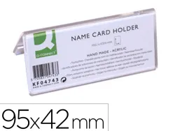 Chevalet q-connect porte-noms méthacrylate idéal système identification 95x42mm